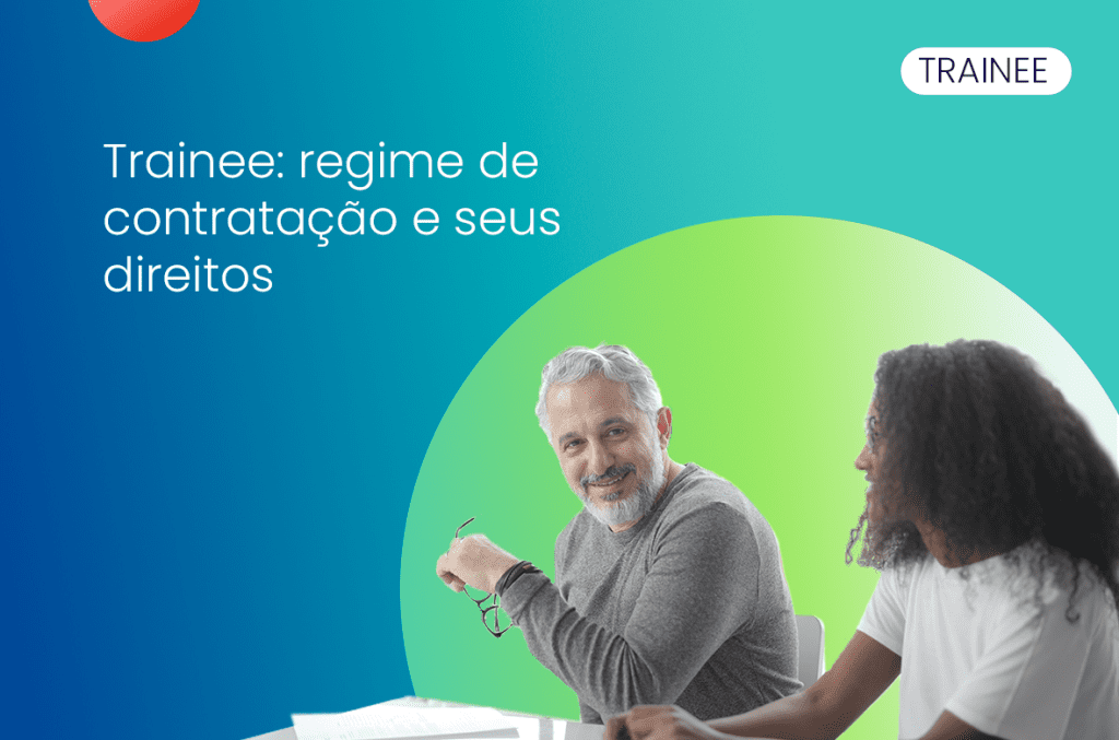 homem adulto e mulher adulta sorrindo satisfeitos pela contratação de trainee