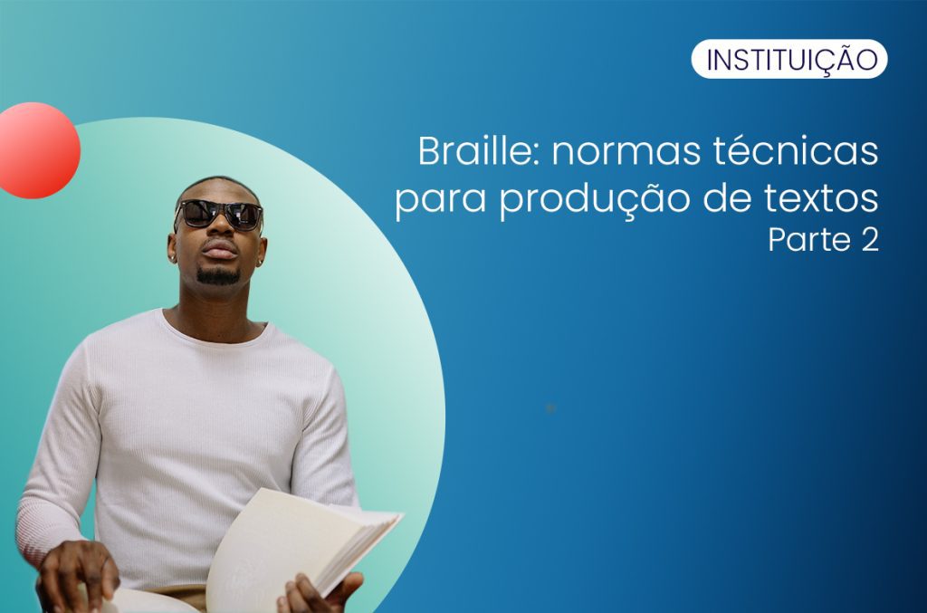 homem adulto com deficiência visual lendo em braille