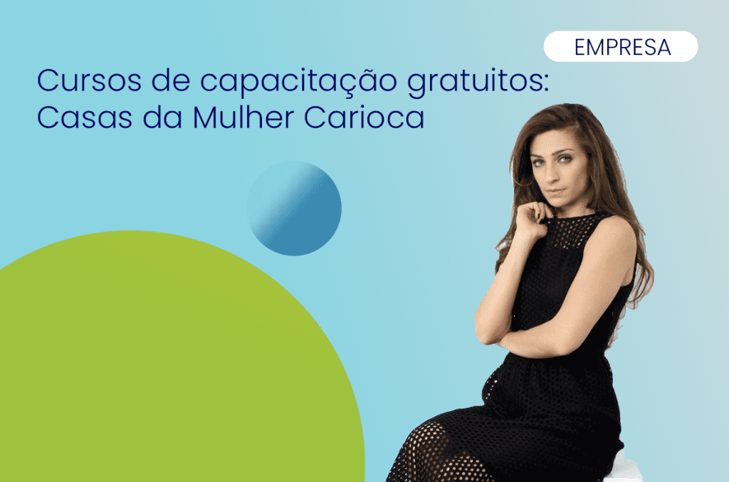 mulher jovem adulta com expressão de satisfação e profissionalismo após a capacitação gratuita