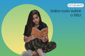 mulher jovem lendo livro material sobre o tema SISU